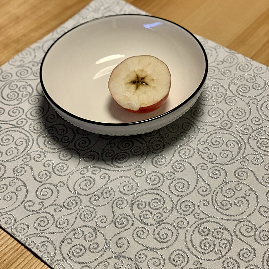 Božićni stolnjak FLASH ornament srebrni