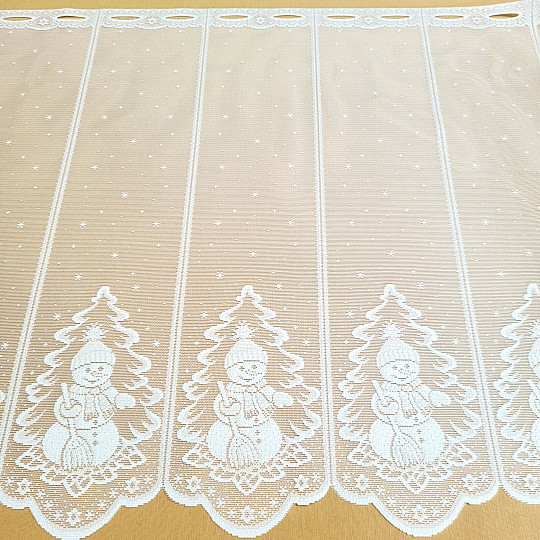 BOŽIĆNA jacquard zavjesa za vitraž SNJEŠKO