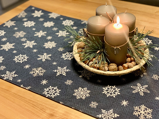 Tapiserijski stolnjak i šal PLAVA ZASTAVA