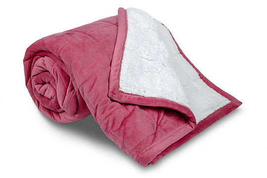 Deka od mikrofibre EXTRA soft SHEEP šivanje staro roza