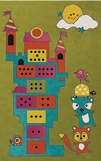 Dječji jednodijelni tepih PLAY toranj za igru