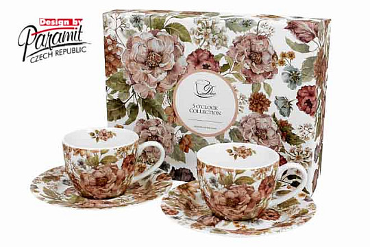 Pastel flowers white espresso šapo 90 ml set 2 kom