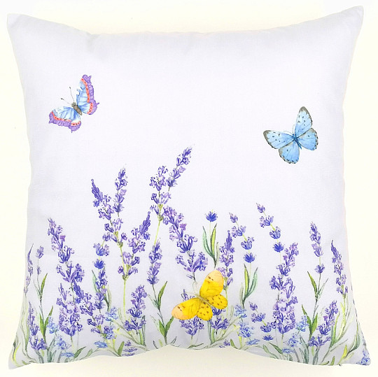 Ukrasna navlaka lavanda s leptirima 40x40