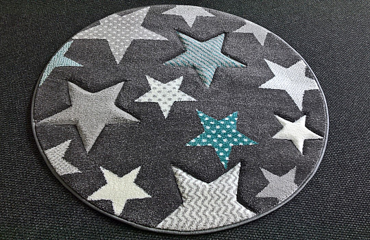 Dječji okrugli tepih PASTEL Stars