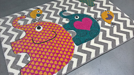 Dječji tepih PASTEL Slonovi