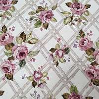 Dekorativna tkanina CASTLE ROSE GRID