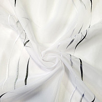 Voile zavjesa s vezom siva Gerster 195/0810