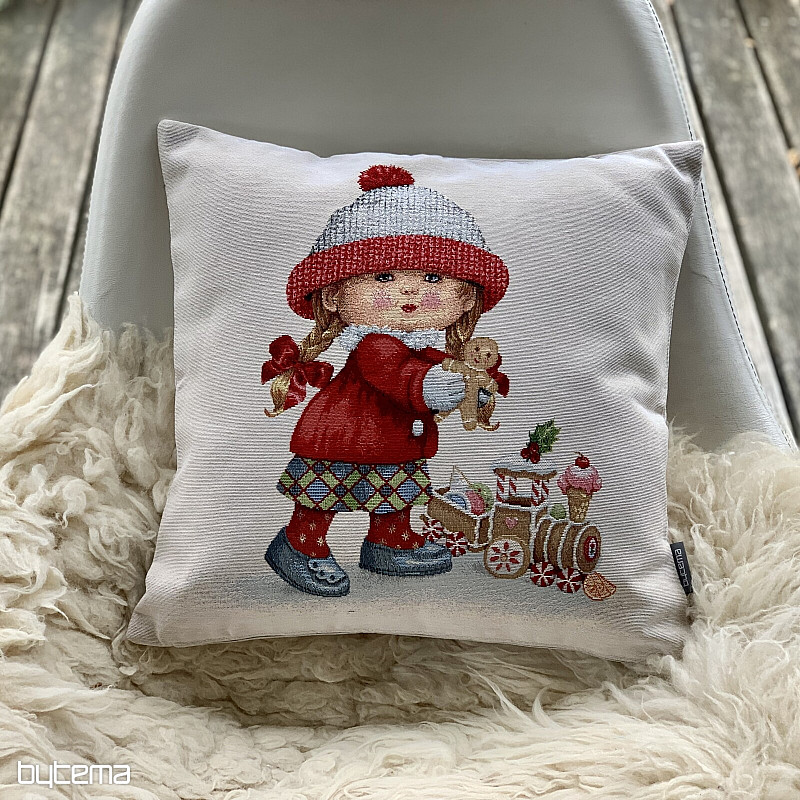 Naslovnica za božićni goblen DJEVOJČICA SA IGRAČKOM