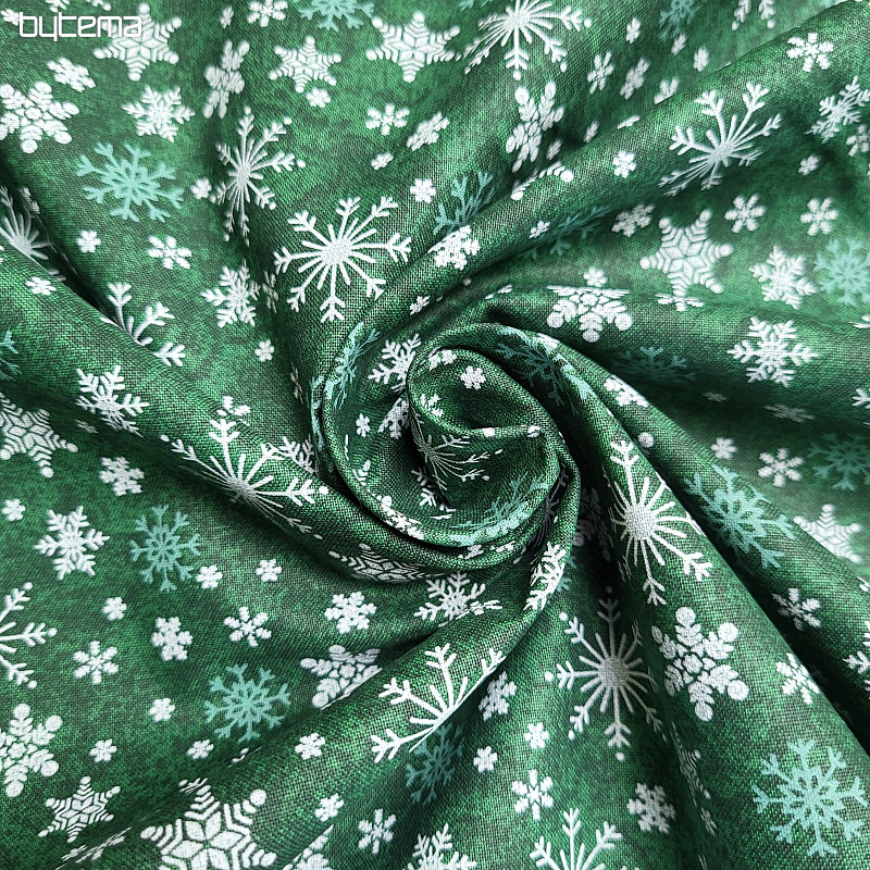 Pamučna tkanina CHRISTMAS GREEN FLAKES II