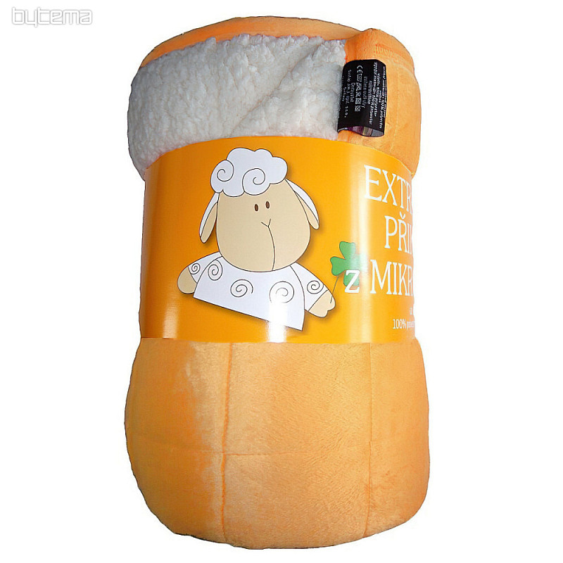 deka od mikrovlakana EXTRA SOFT SHEEP stitch narančasto svjetlo