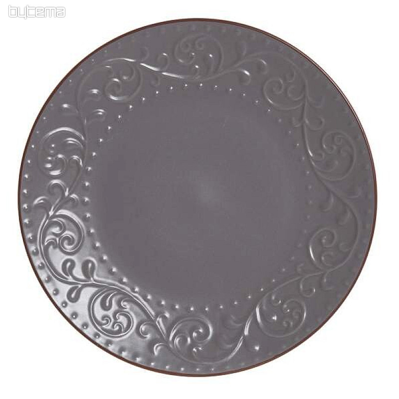 Plitki tanjur SIVI RELJEF 27,5x2cm sivi