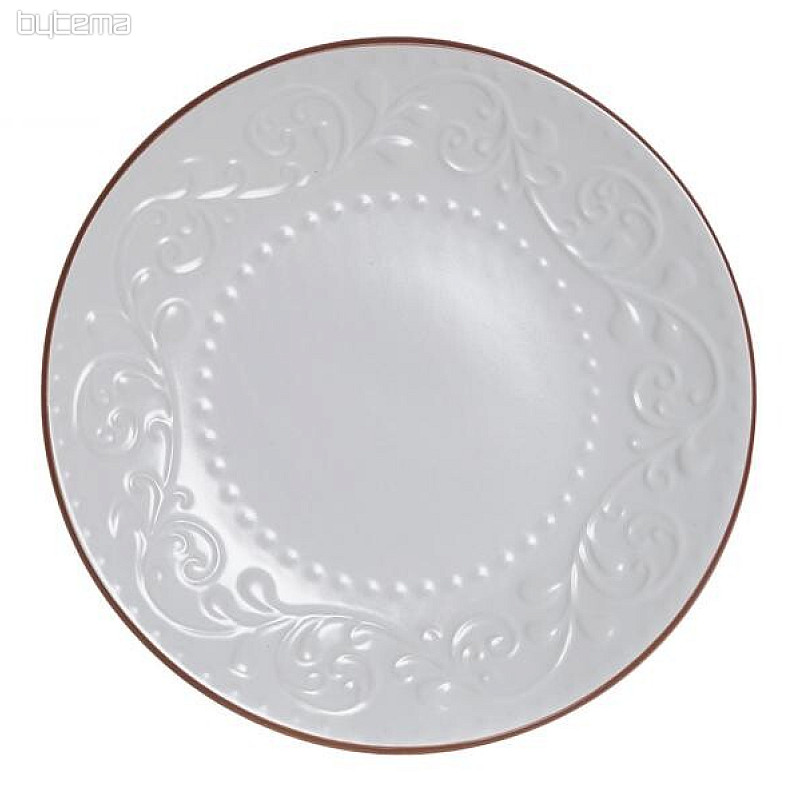 Desertni tanjur WHITE RELJEF 21x2,5cm bijeli