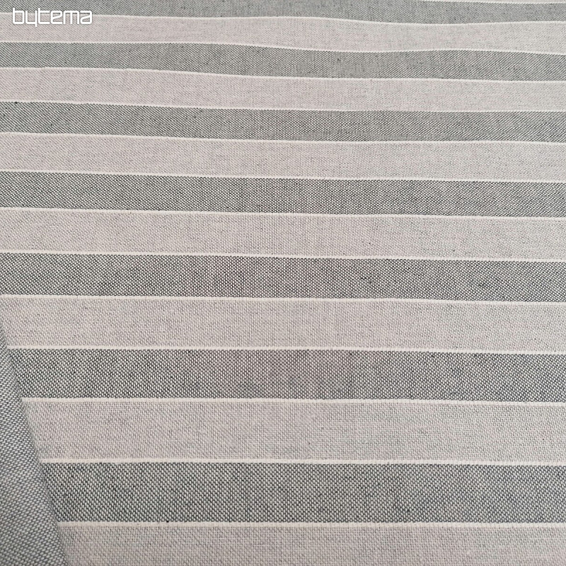 Dekorativna tkanina Trebol pruge - siva 2 cm 72