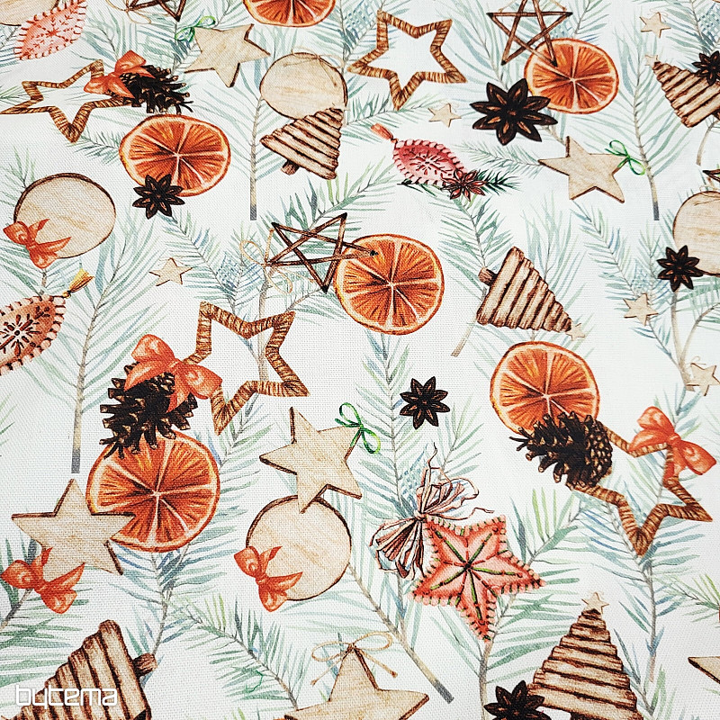 Božićna ukrasna tkanina Suhe naranče