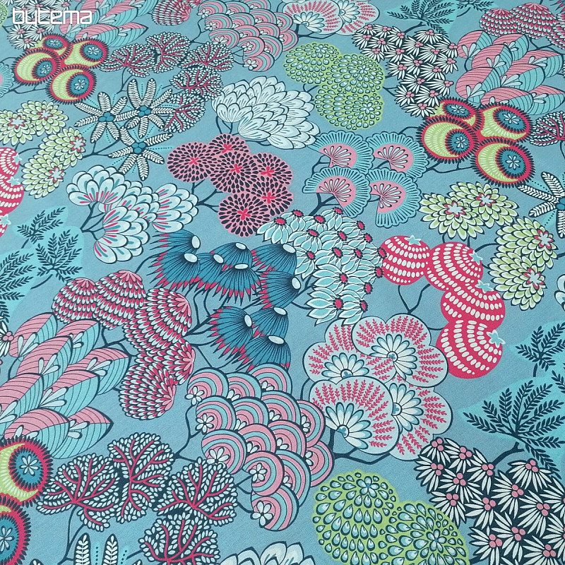 Pamučna tkanina FUSAIN BLUE
