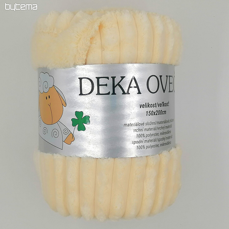deka od mikrofibre EXTRA SOFT SHEEP samt - krem