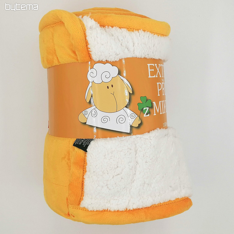 deka od mikrovlakana EXTRA SOFT SHEEP šivanje u boji meda