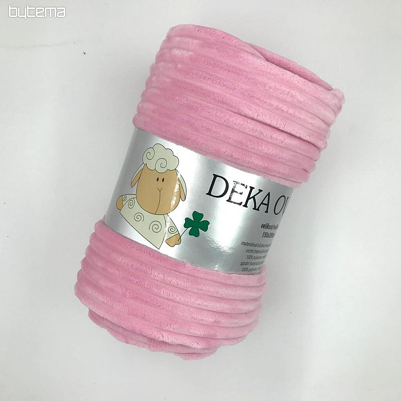 deka od mikrofibre EXTRA SOFT SHEEP samt - roza