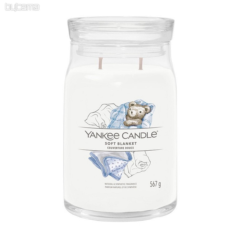 svijeća YANKEE CANDLE miris SOFT BLANKET staklo veliko 2 WICKS