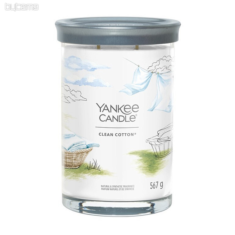 svijeća YANKEE CANDLE miris CLEAN COTTON TUMBER LARGE 2 WICKS