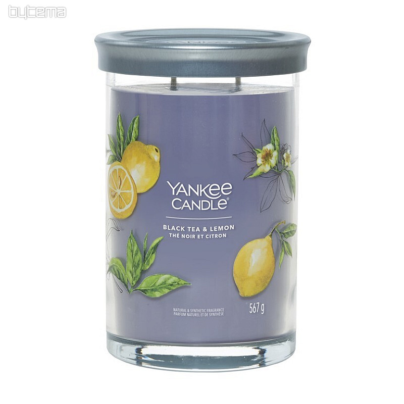svijeća YANKEE CANDLE miris BLACK TEA & LEMON TUMBER LARGE 2 WICKS