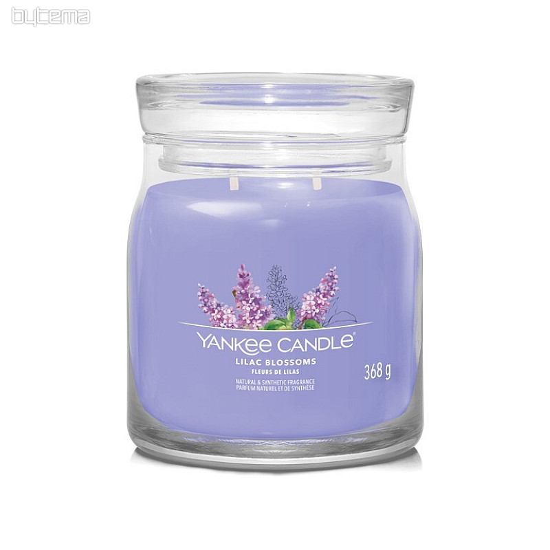 svijeća YANKEE CANDLE miris LILAC BLOSSOMS GLASS MEDIUM 2 fitilja
