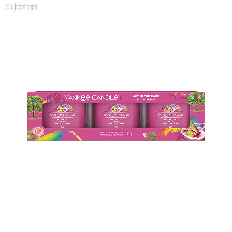 svijeća YANKEE CANDLE miris ART IN THE PARK SET od 3 kom