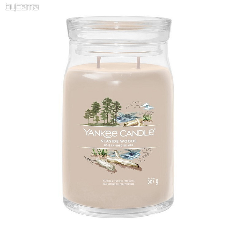 svijeća YANKEE CANDLE miris SASIDE WOODS GLASS LARGE 2 fitilja