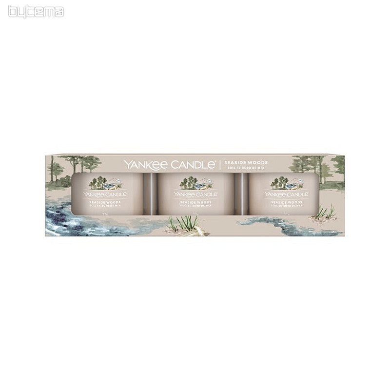 svijeća YANKEE CANDLE miris SASIDE WOODS SET od 3 kom
