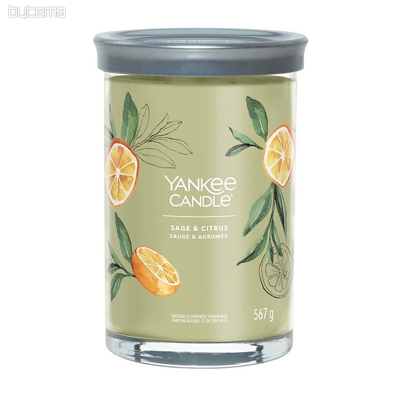 svijeća YANKEE CANDLE miris KADULJA i GRUMKA CITRUSA VELIKA 2 fitilja