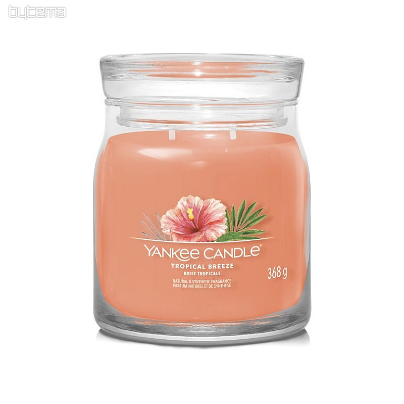 svijeća YANKEE CANDLE miris TROPICAL BREEZE GLASS MEDIUM 2 fitilja