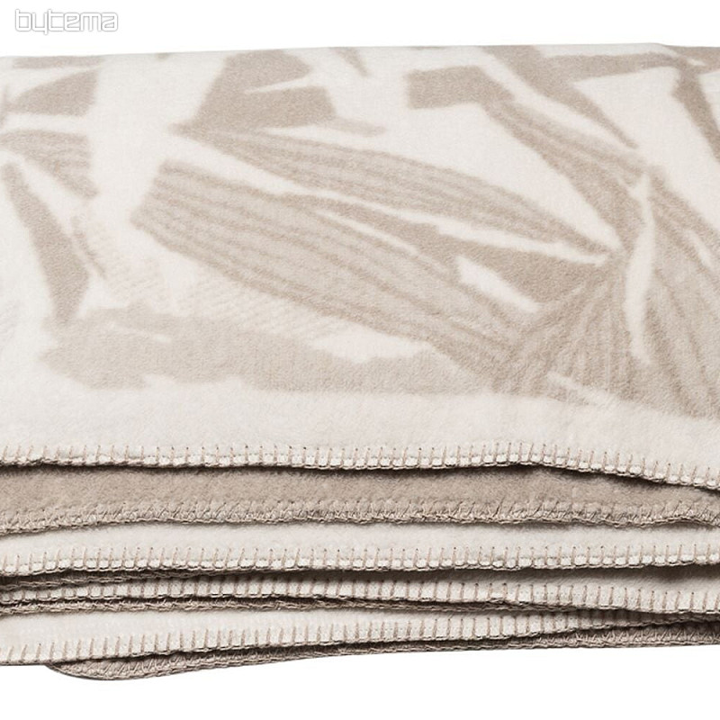 Pamučni pokrivač BAMBOO bež listići 2218/80