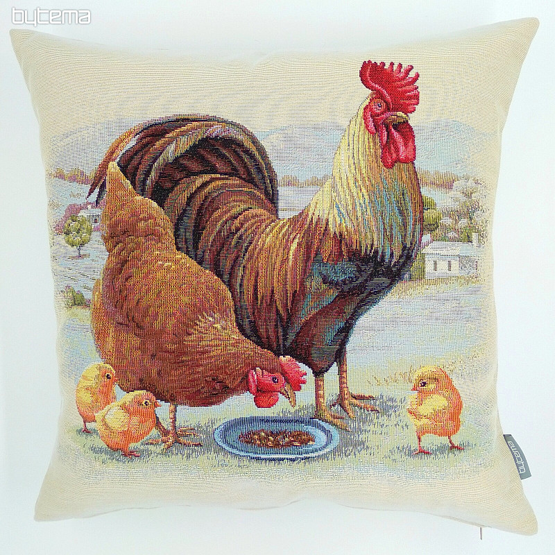 Goblen navlaka za jastuk CHICKEN FAMILY
