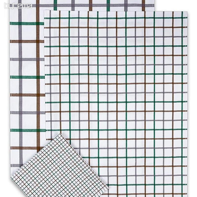 Jacquard kuhinjske krpe MIX CHECK GREEN