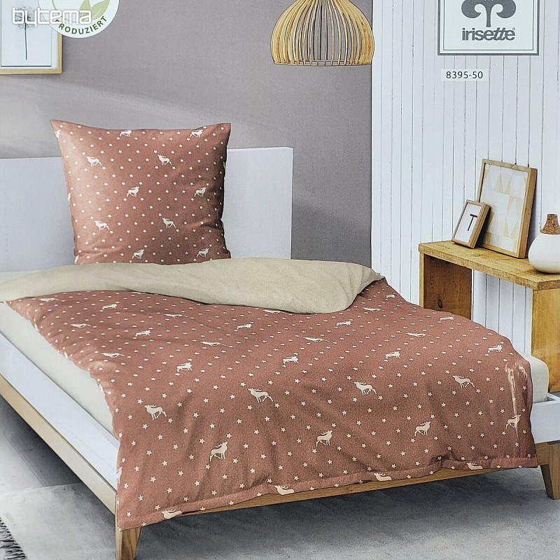 Luksuzna posteljina od flanela IRISETTE 8395-50 PANDA losos