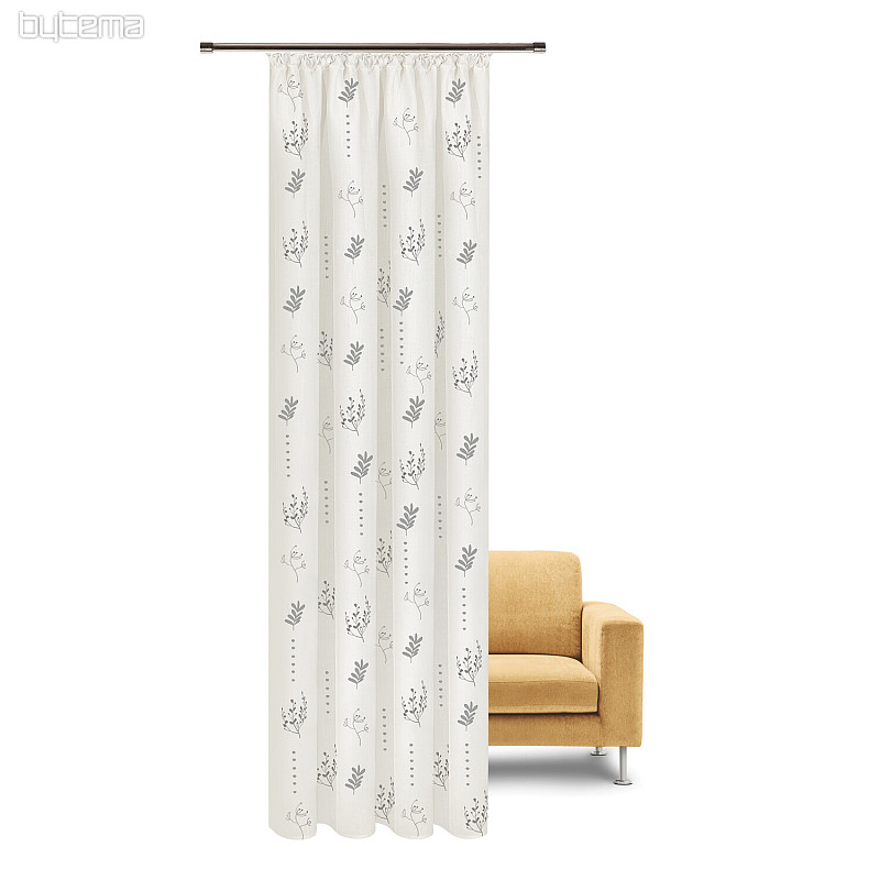 NATURE Gerster zavjesa FLOWERS GREY
