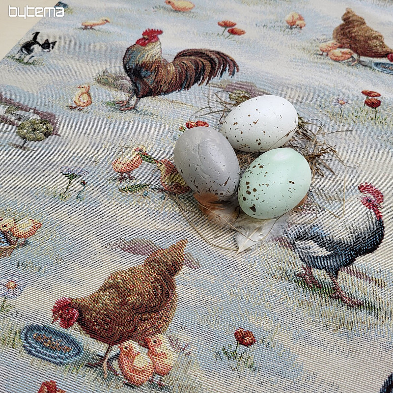 Goblen stolnjak i šal BACKYARD HEN