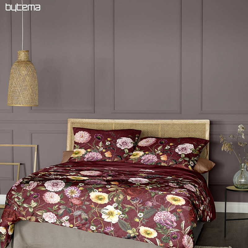 IRISETTE luksuzni pamučni saten WAVE 8576-60 ROSE BORDEAUX