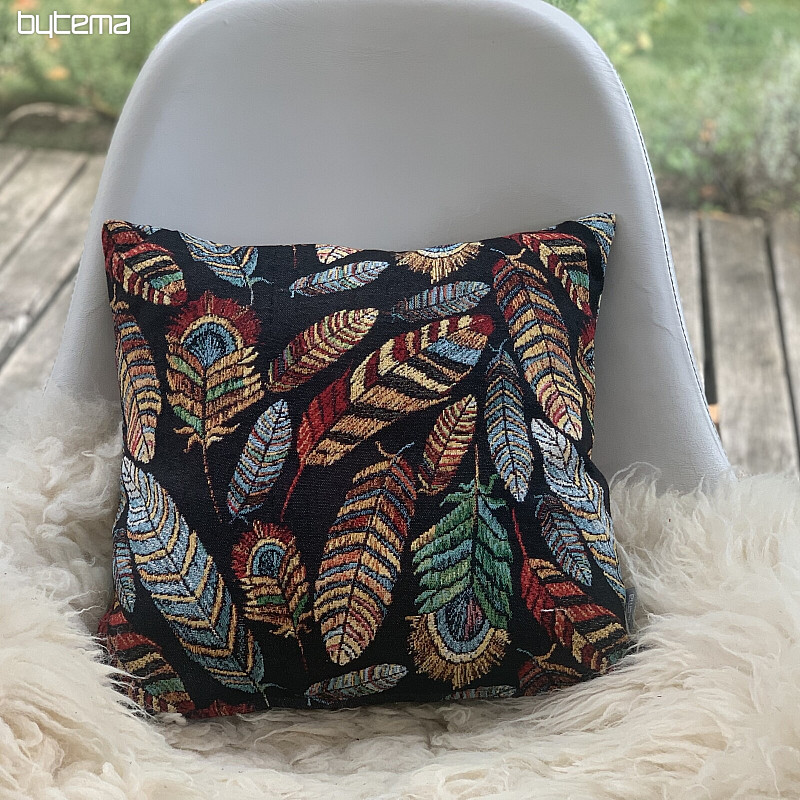 Goblen jastučnica FEATHER BLACK