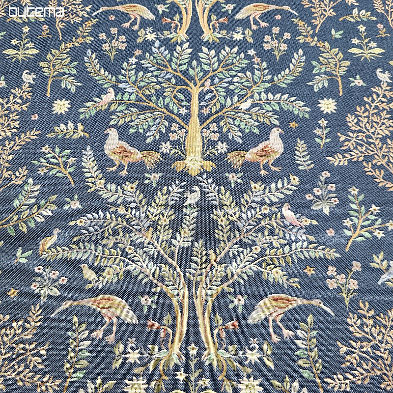 Tkanina za goblene WILLIAM MORRIS plava