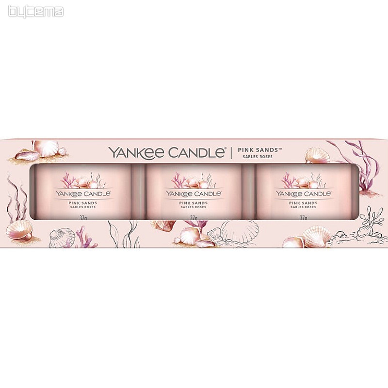 YC PINK SANDS set u staklu 3 kom