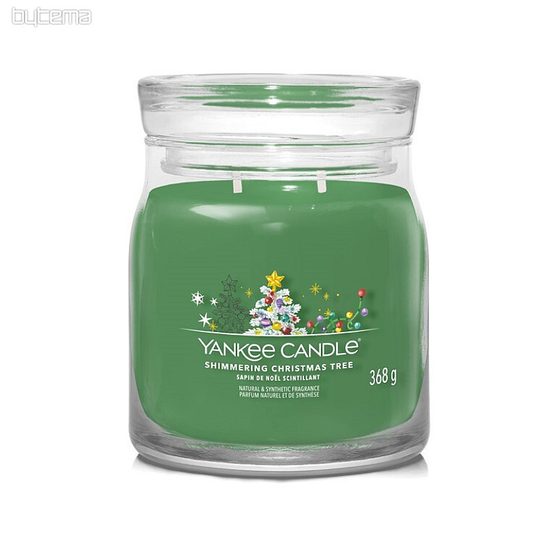 svijeća YC miris SHIMMERING CHRISTMAS TREE GLASS MEDIUM 2 fitilja