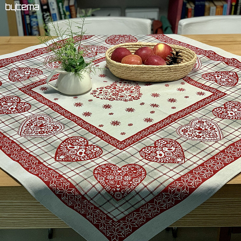 Tapiserijski stolnjak i šal SRCE U KARINI