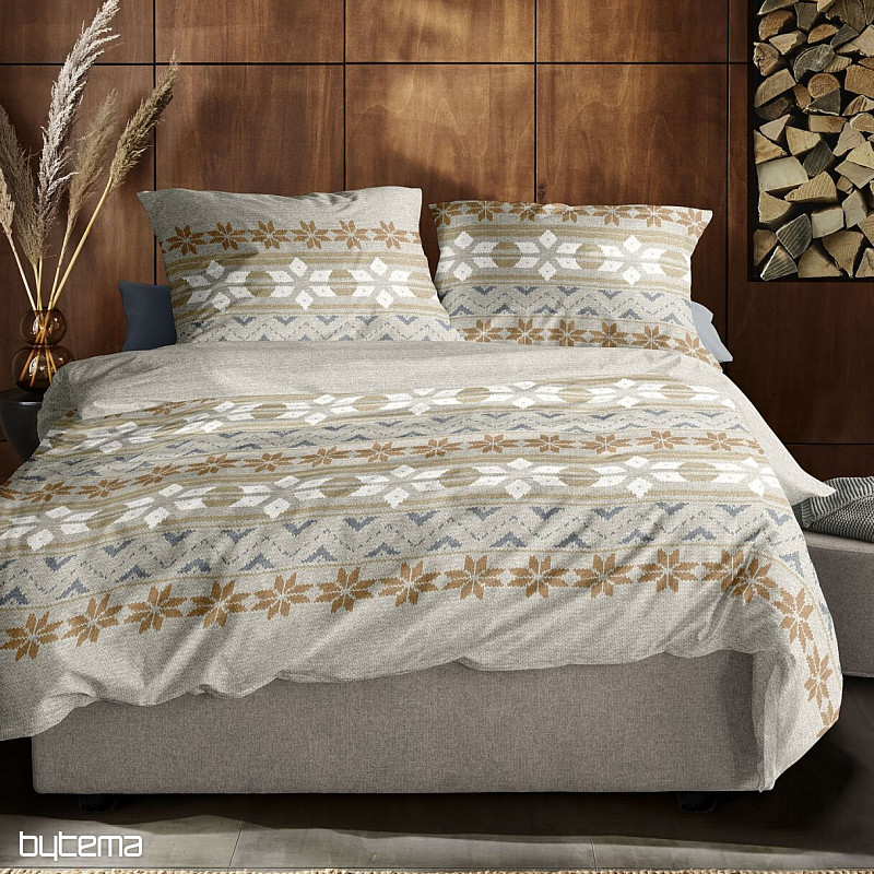 Luksuzna flanelska posteljina IRISETTE PANDA 8621-80 NATUR