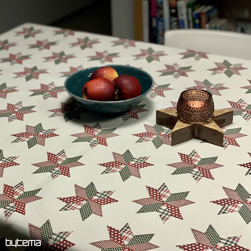 Božićni stolnjak i šal STAR SHELLEY