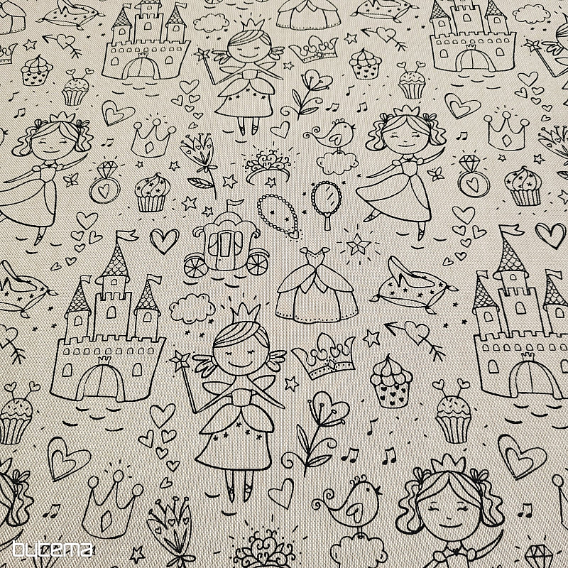 PRINCEZA slika tkaninu na običnoj pozadini