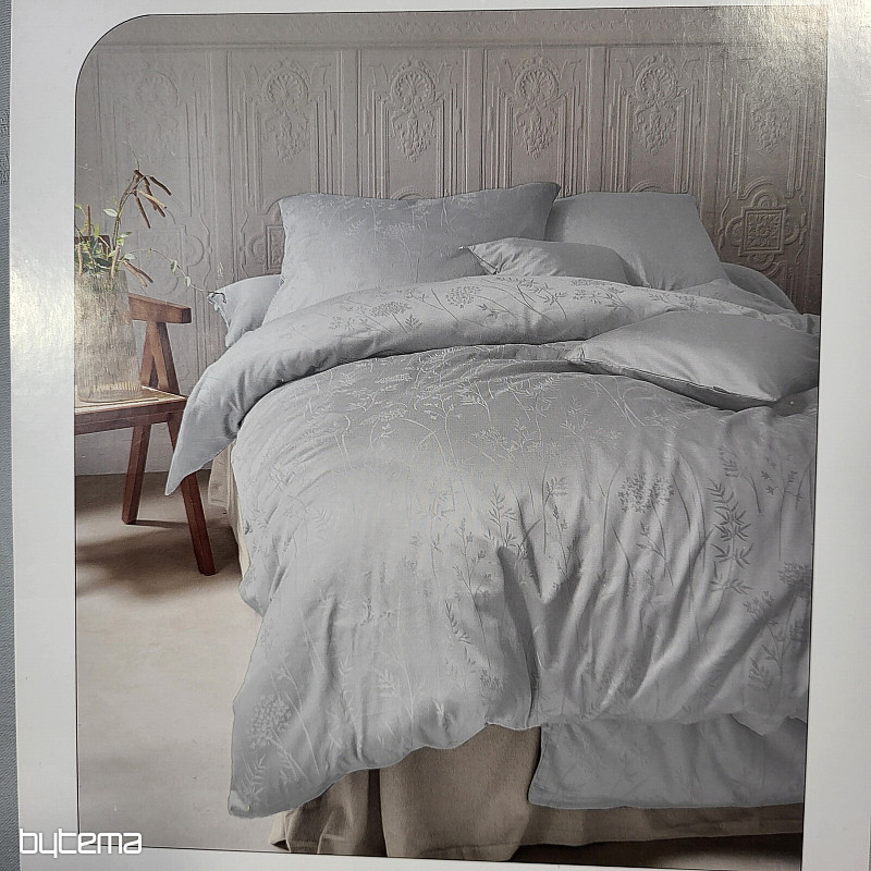 Luksuzni pamučni damast RIO SVIJETLO SIVA