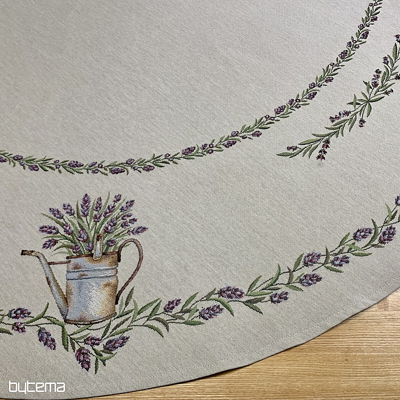 Okrugli tapiserijski stolnjak LAVANDA