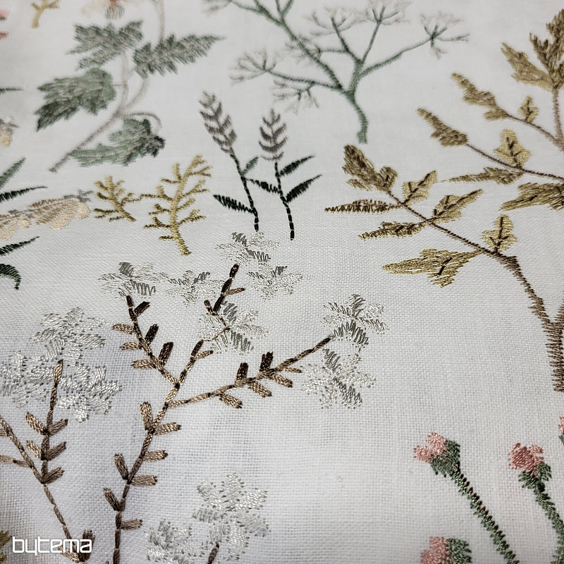 Vezeni šal ĐUMBIR BIJELI