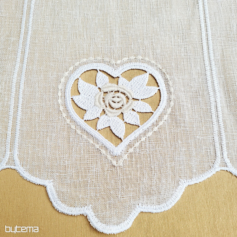 Zavjesa od vitraja SRCE BEŽ